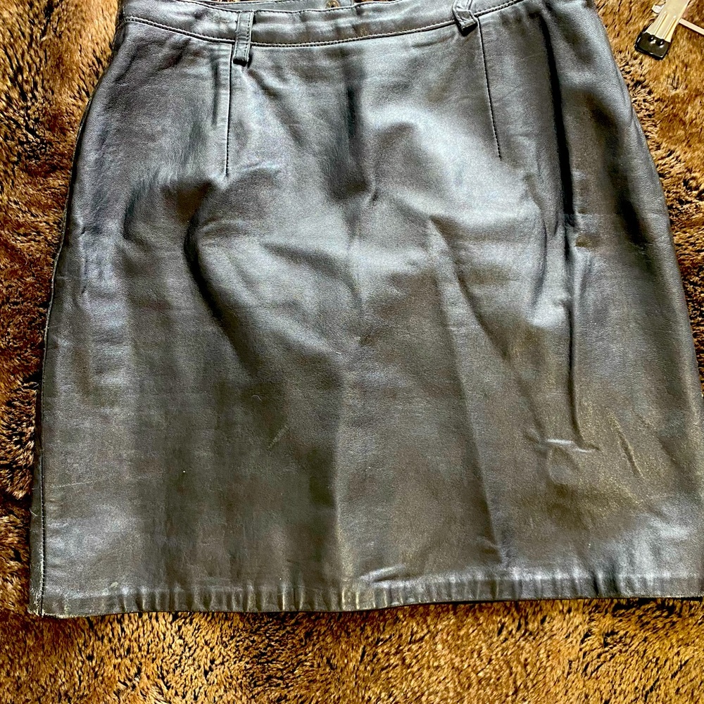 Ann Taylor real leather skirt size 12
